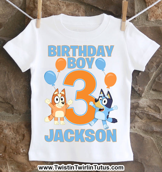 Boys Bluey birthday shirt