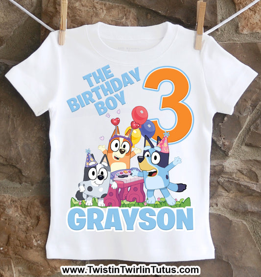 Boys bluey birthday shirt