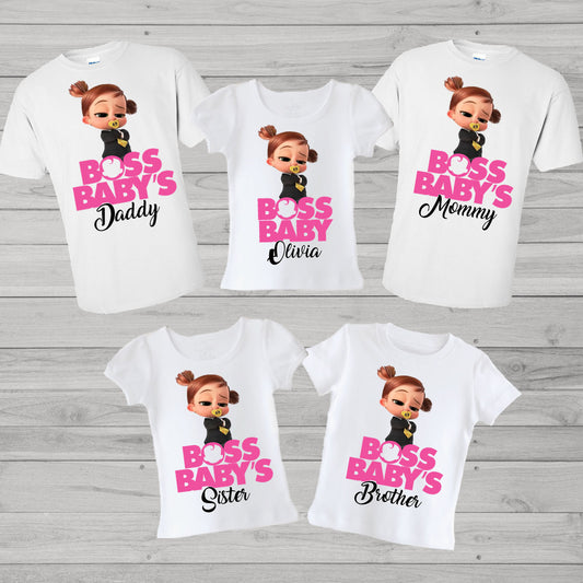 Boss baby family birthday shirts