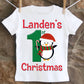 Boys First Christmas Shirt Penguin