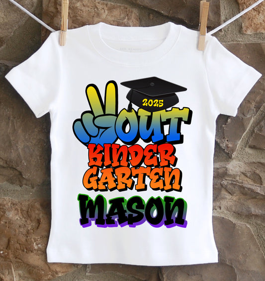 Boys customized Kindegarten Graduation Shirt