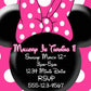 Minnie Mouse birthday invitation