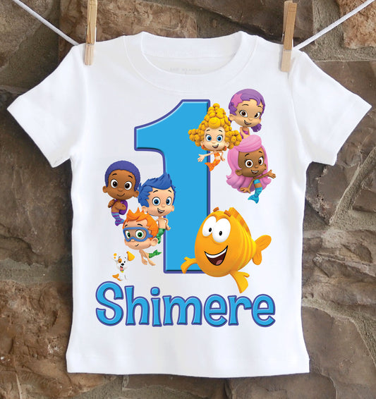 Boys Bubble Guppies Birthday Shirt