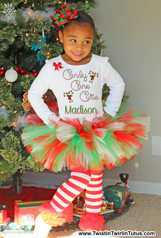 Candy Cane Cutie Christmas tutu outfit