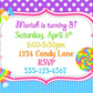 Candy birthday invitation