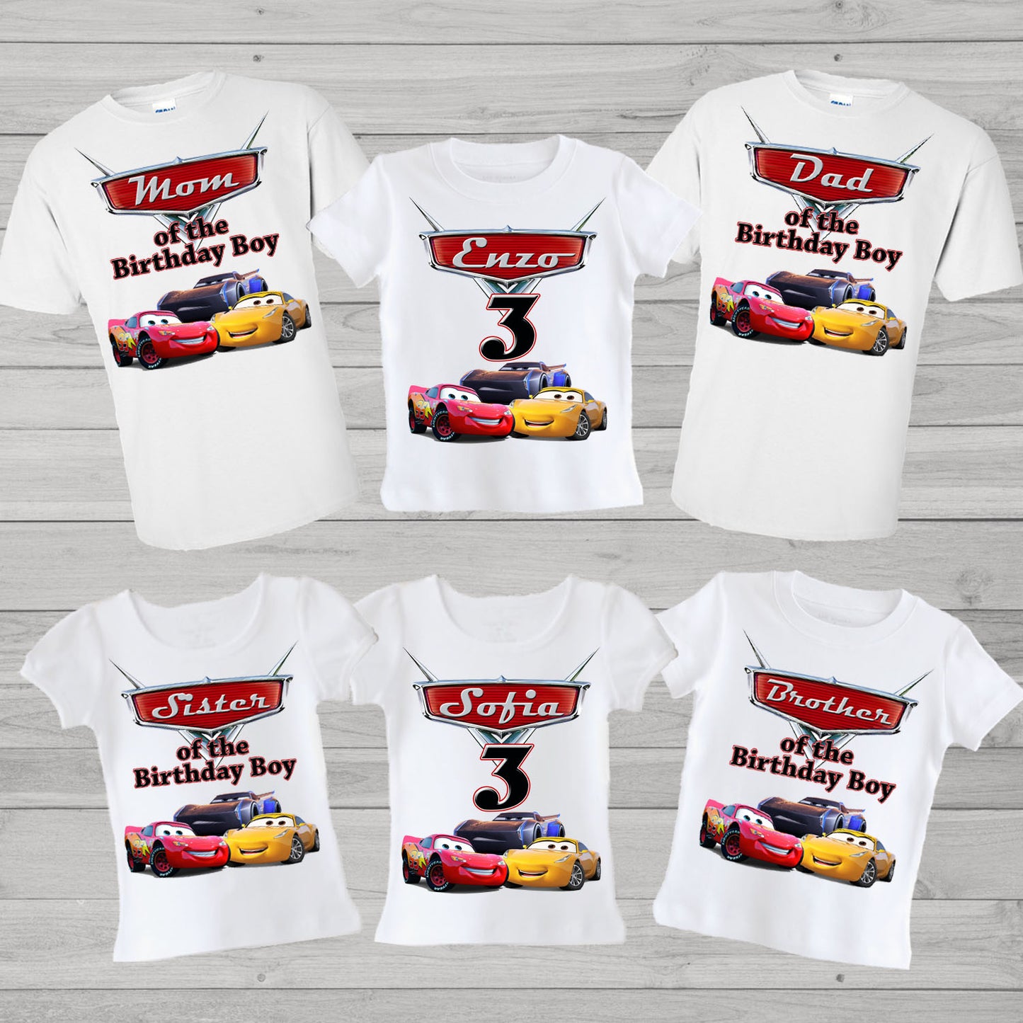 Cars Family Birthday Shirts