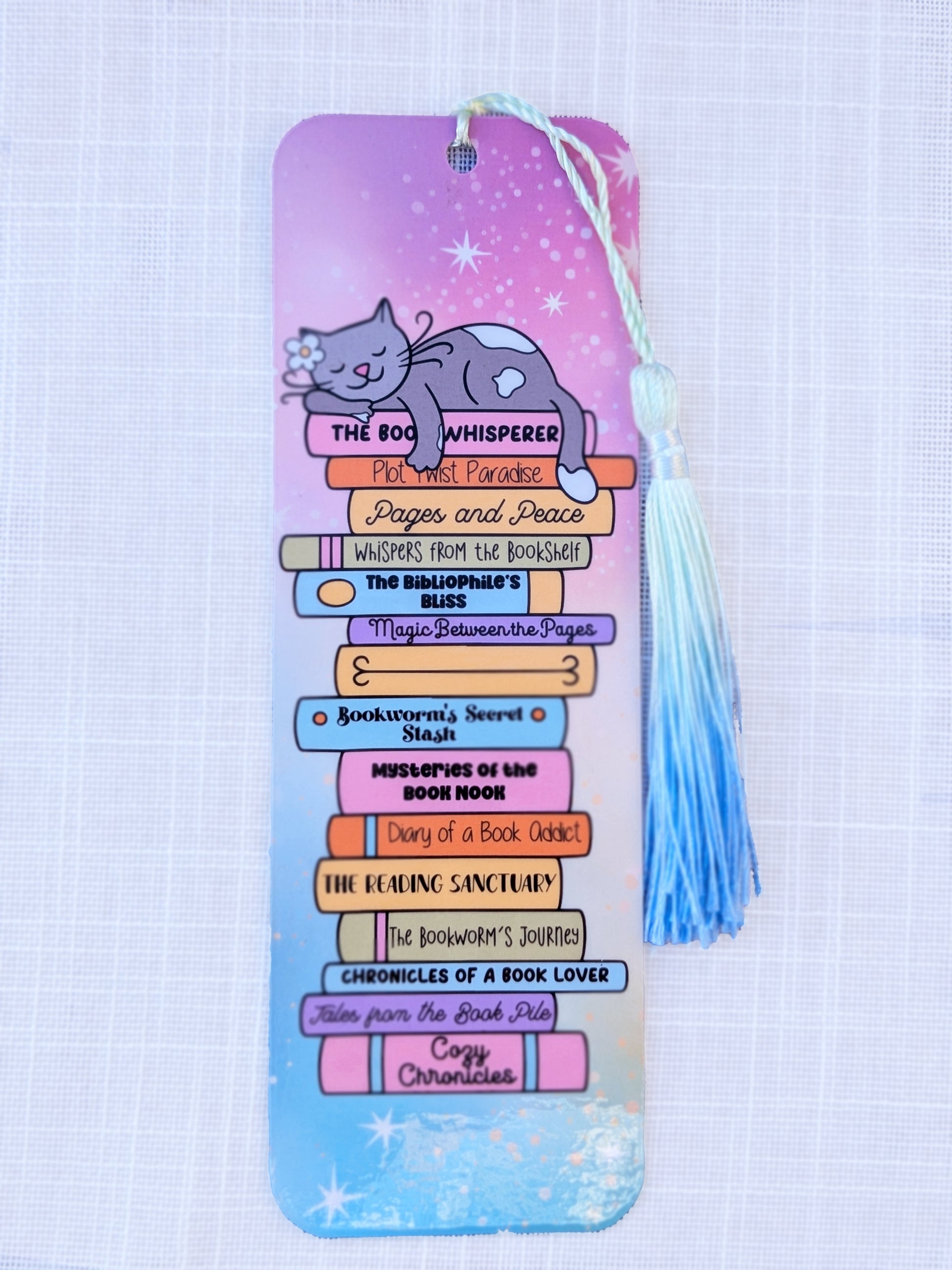 cats and books bookmark