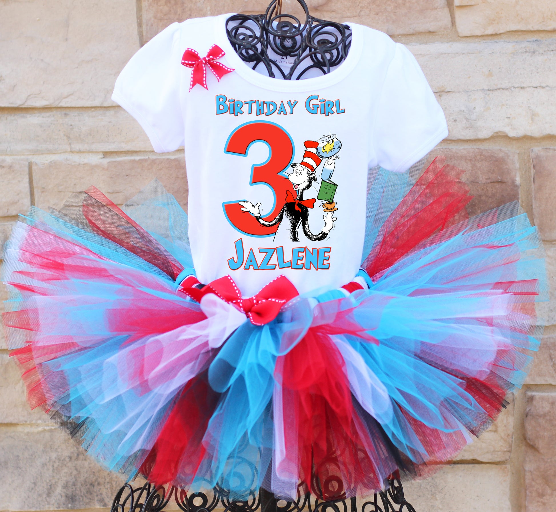 Cat in the Hat Birthday tutu Outfit