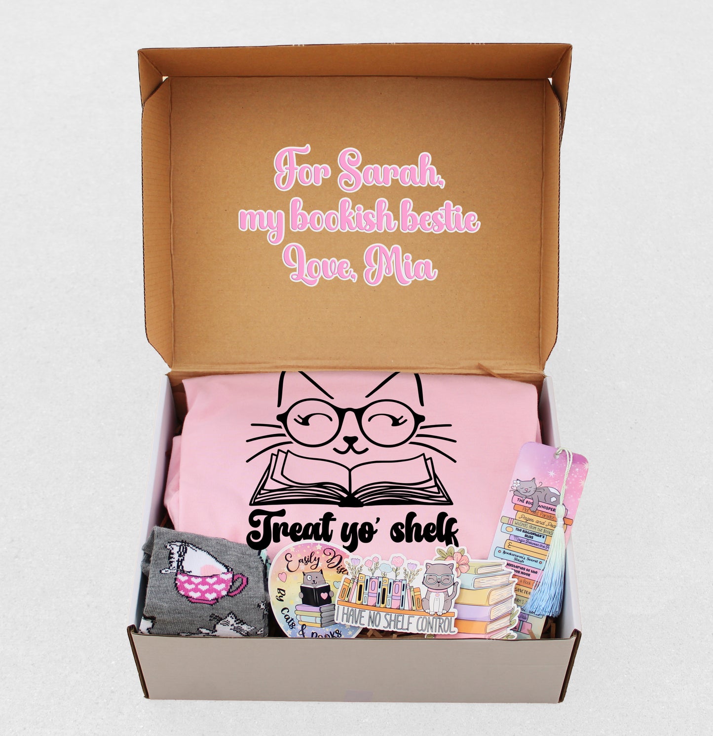 cats and books gift set
