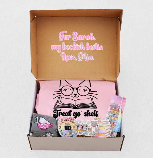 cats and books gift set