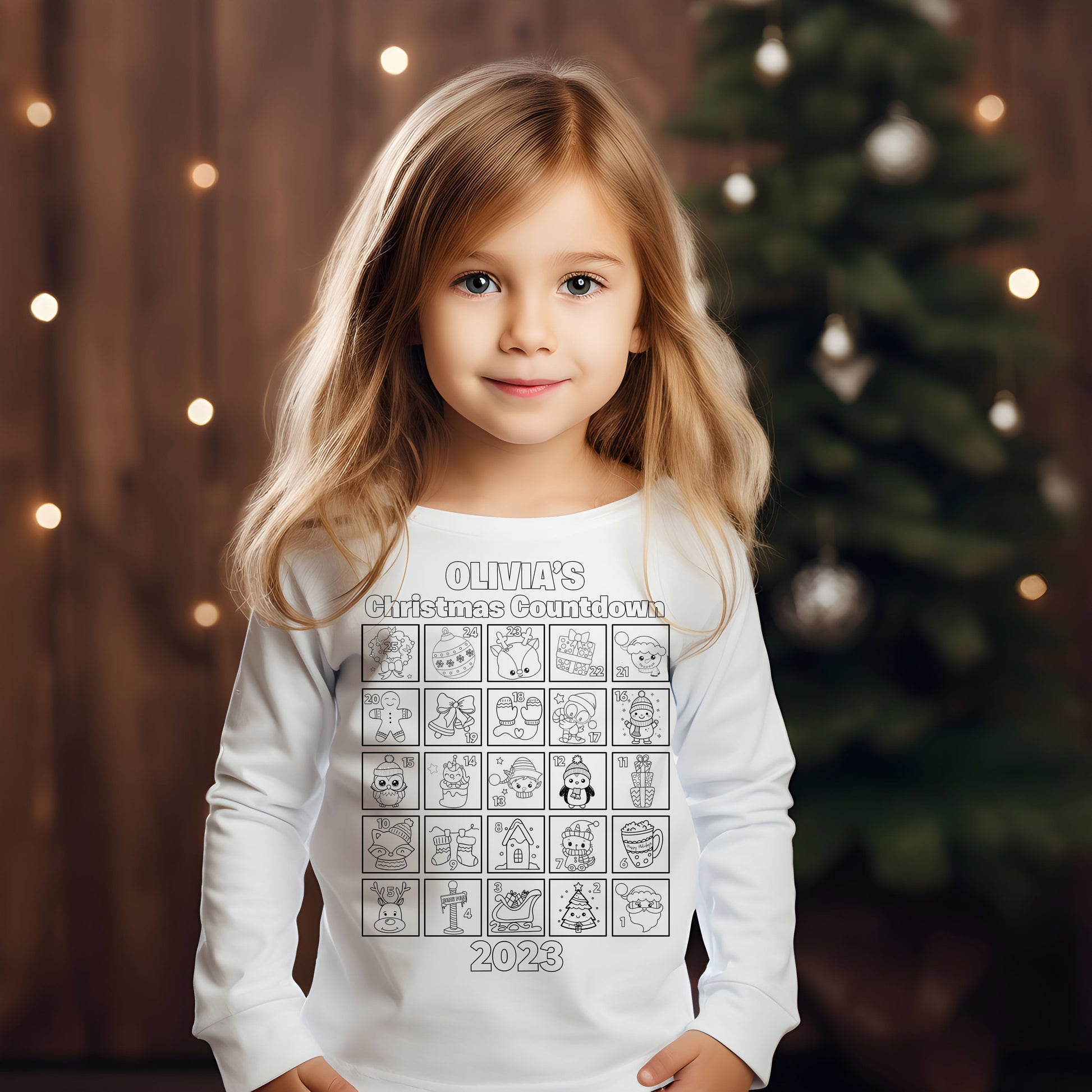 personalized christmas advent calendar shirt