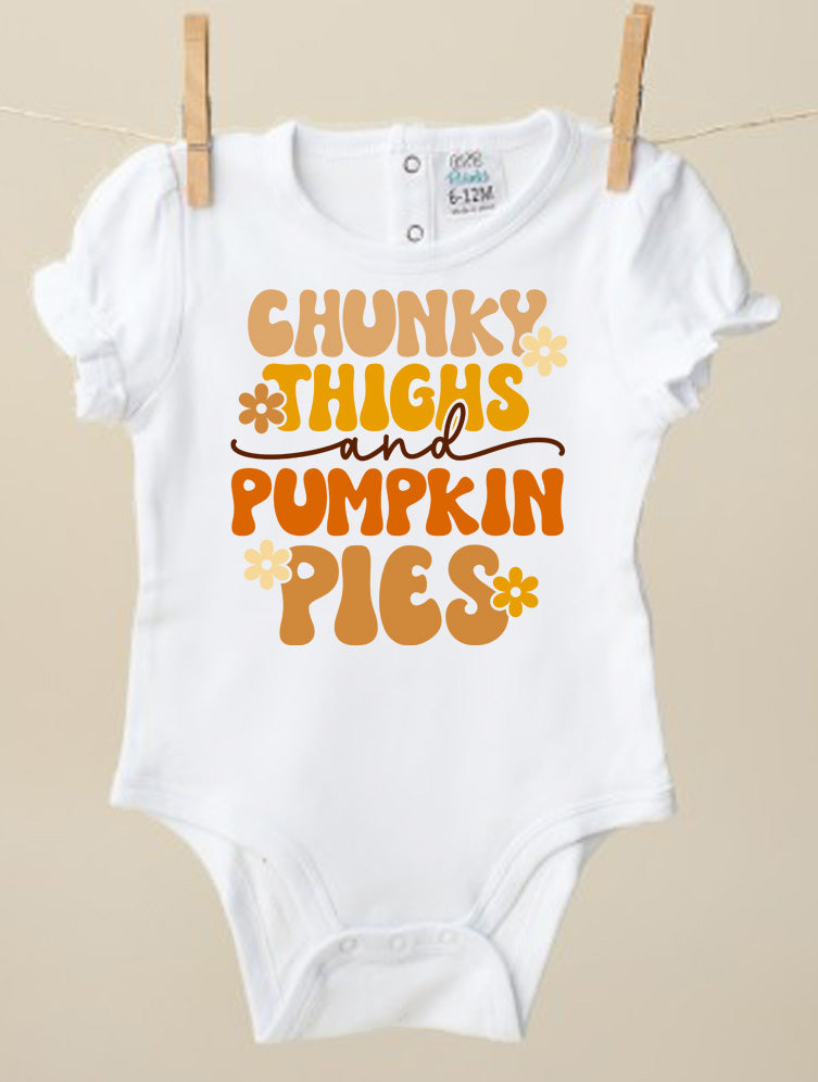 Chunky thighs pumpkin pies thanksgiving outfit