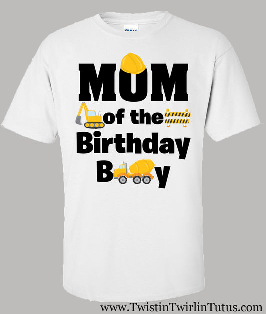 construction birthday shirt