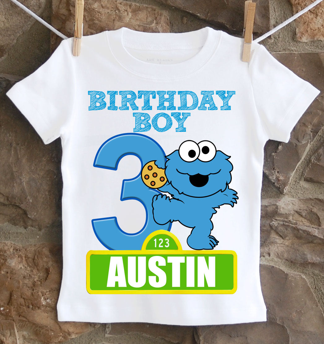 Cookie Monster birthday shirt