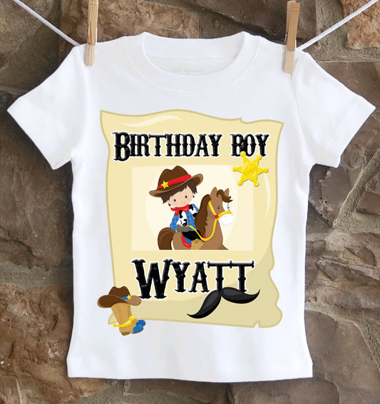cowboy birthday shirt