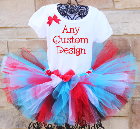 dr. seuss thing 1 thing 2 birthday tutu outfit
