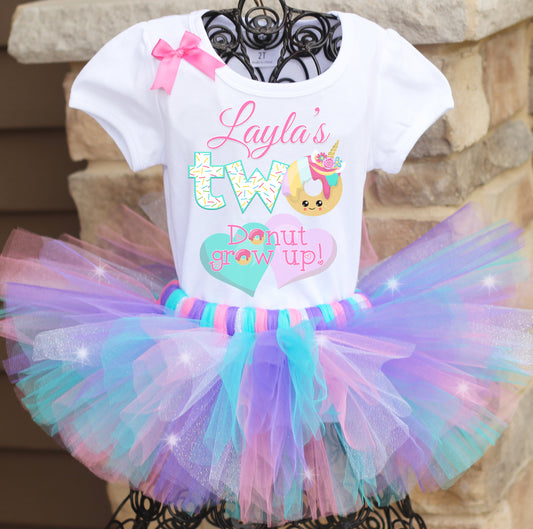 Donut second birthday tutu outfit