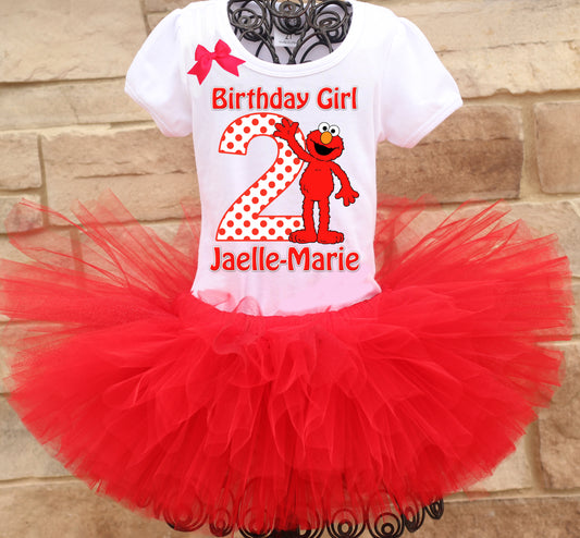 Elmo Birthday Tutu Outfit