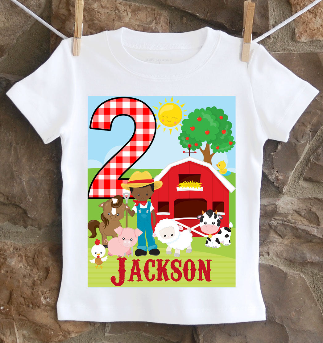 farm birthday shirt