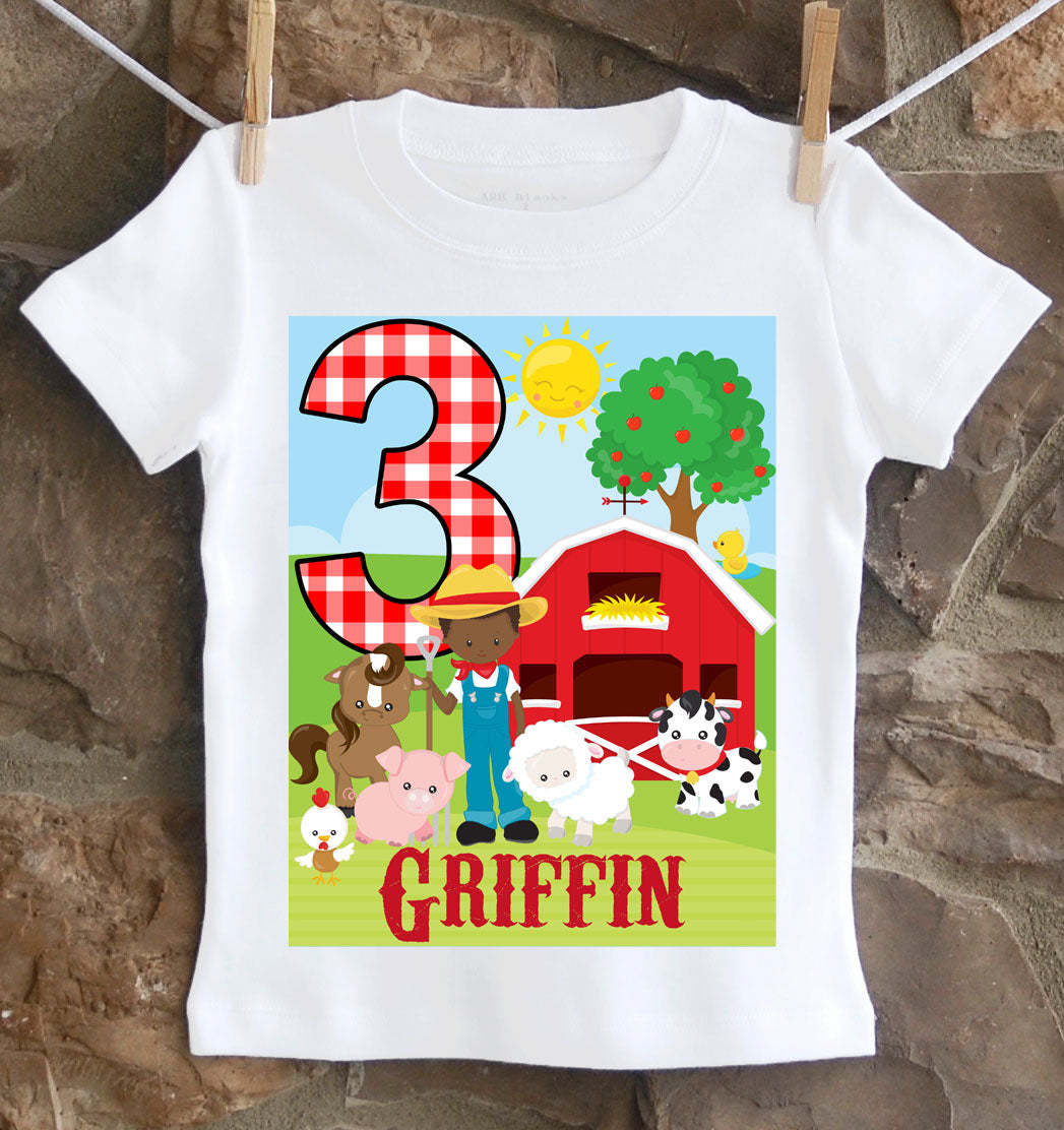 farm birthday shirt