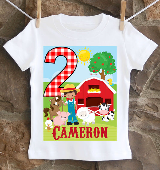 Farm birthday shirt