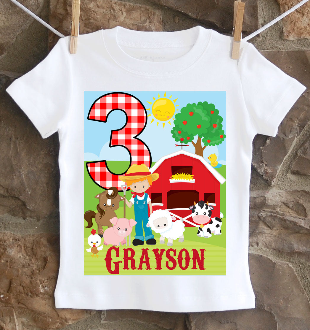 farm birthday shirt