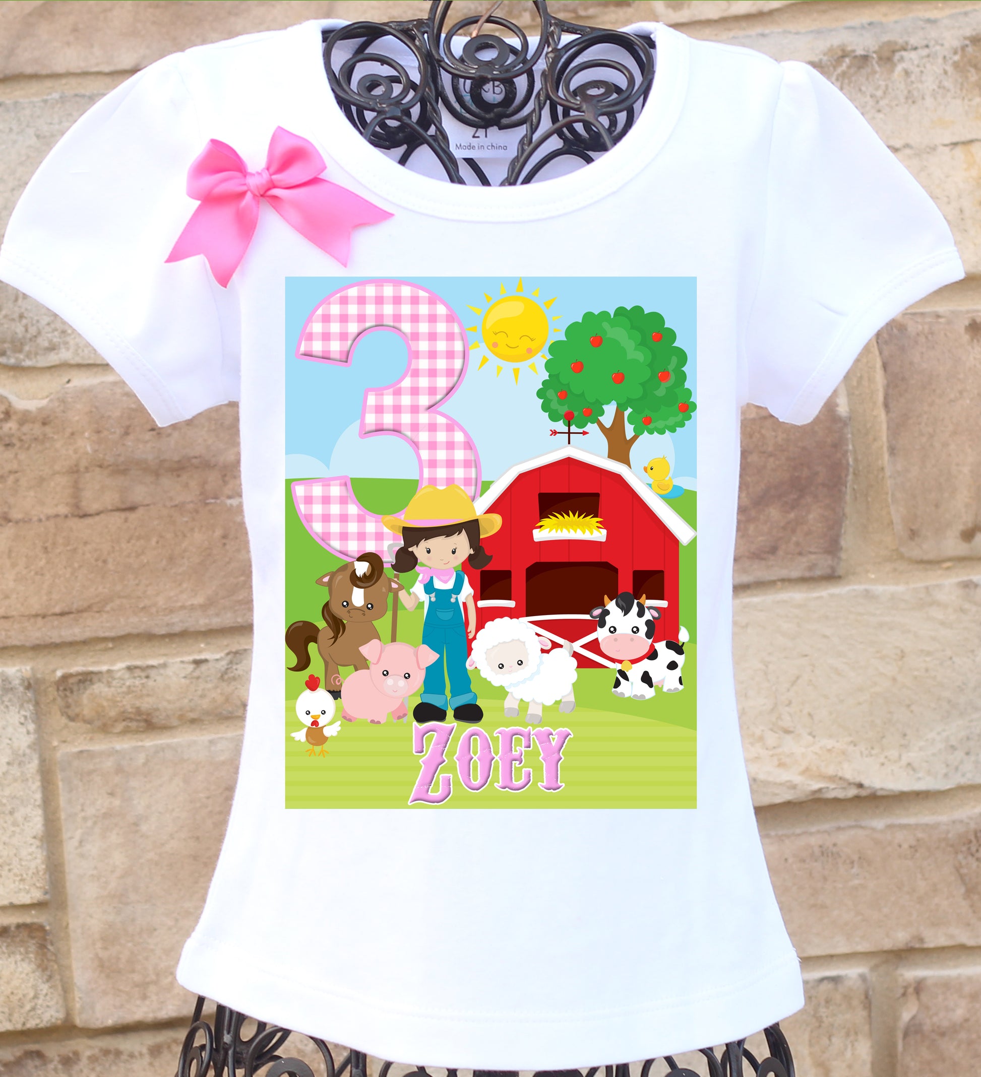 Farm Girl Birthday Shirt