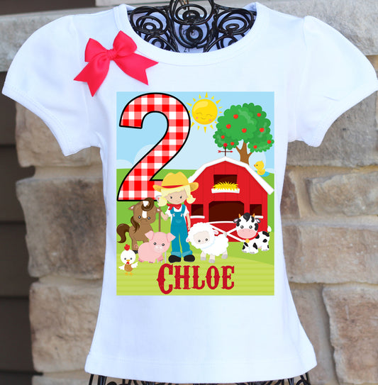 Farm Girl Birthday Shirt