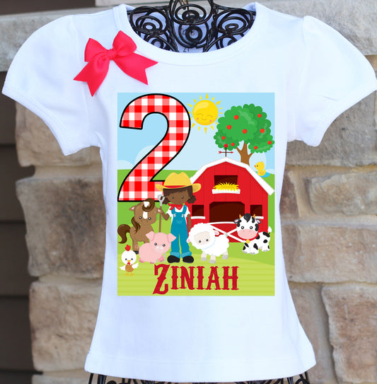 Farm Birthday Girl Shirt