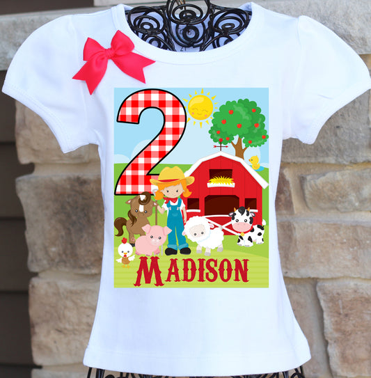 Farm Girl Birthday Shirt