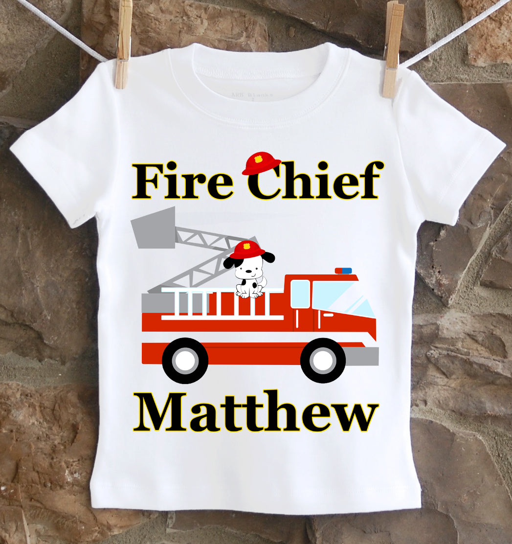 Firefighter birthday shirt