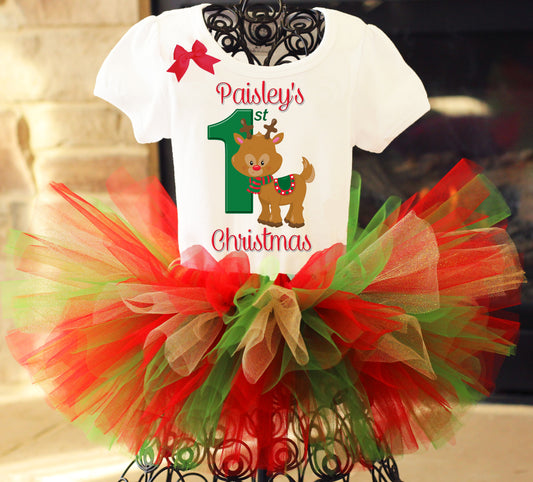 Rudolph First Christmas Tutu Outfit