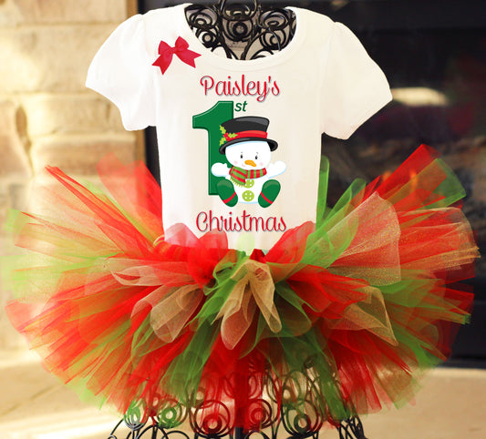 Frosty First Christmas Tutu Outfit