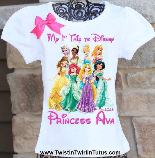 First Trip to Disney Princess Shirt