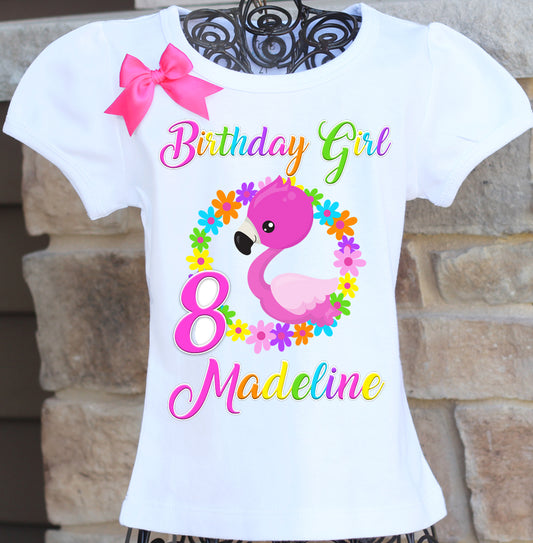 Flamingo birthday shirt
