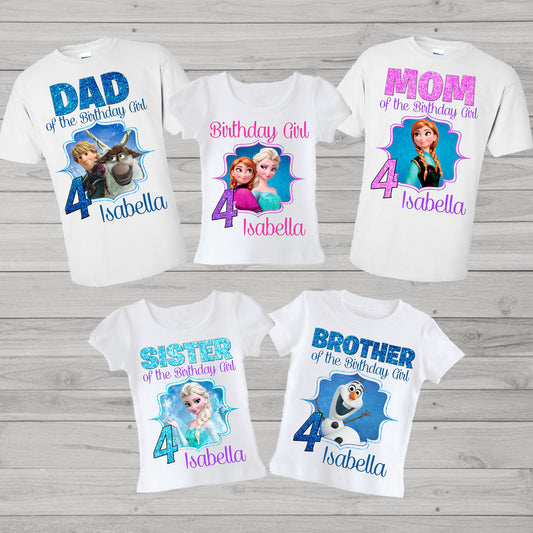 Frozen Family Birthday Shirts