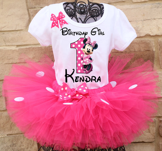 Minnie Mouse Birthday tutu Outfit