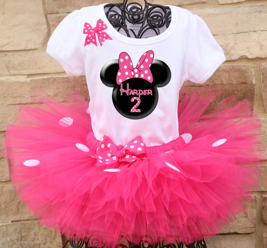 Minnie mouse birthday tutu outfit