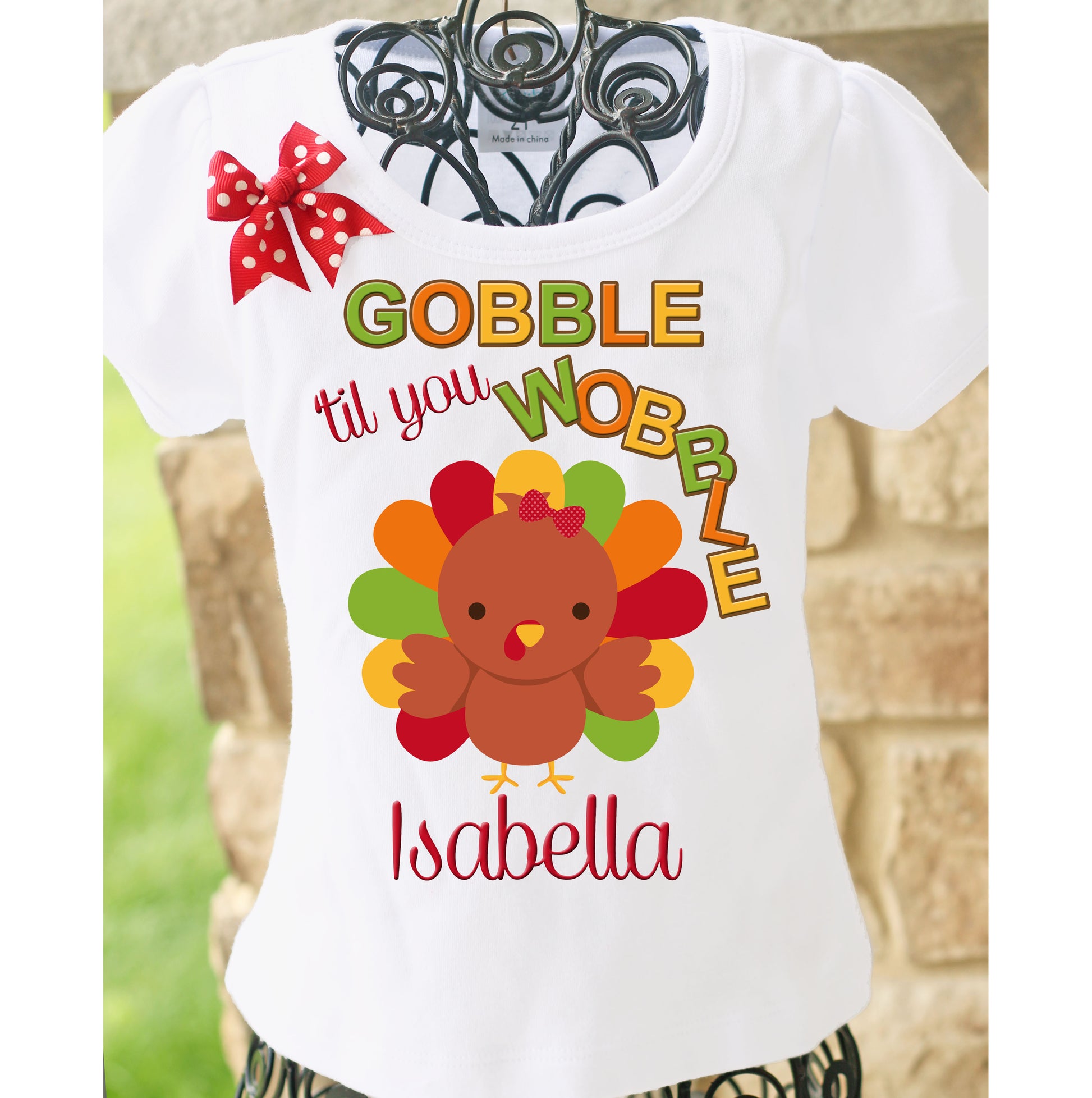 Thanksgiving Gobble Til you Wobble Shirt