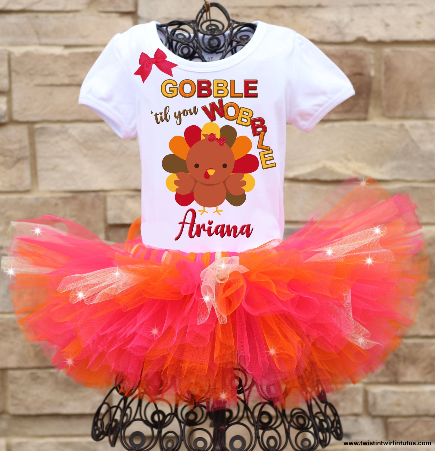 Thanksgiving gobble til you wobble tutu outfit