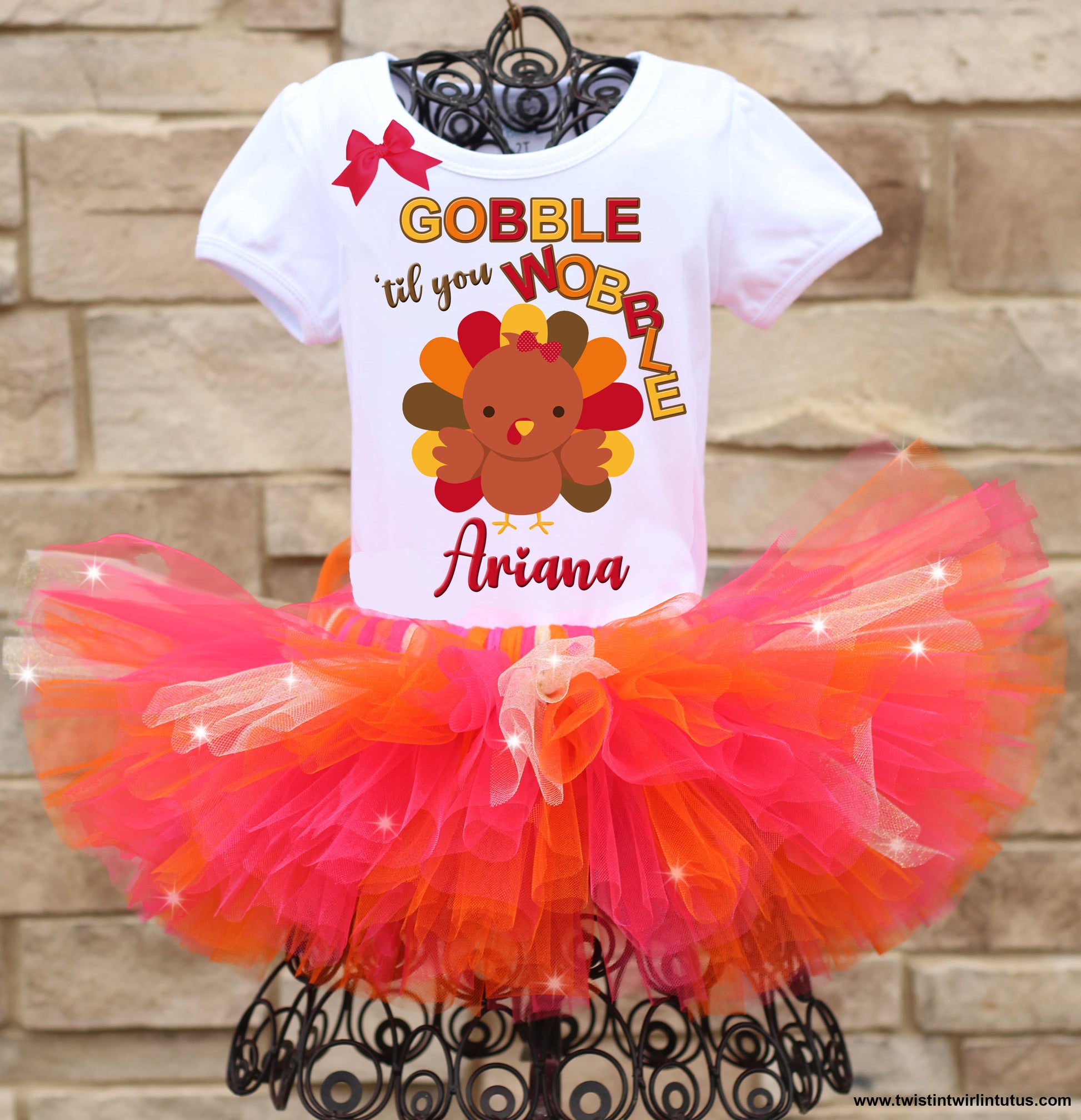Thanksgiving gobble til you wobble tutu outfit