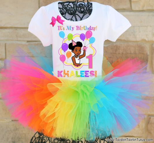 gracie's corner rainbow birthday tutu outfit