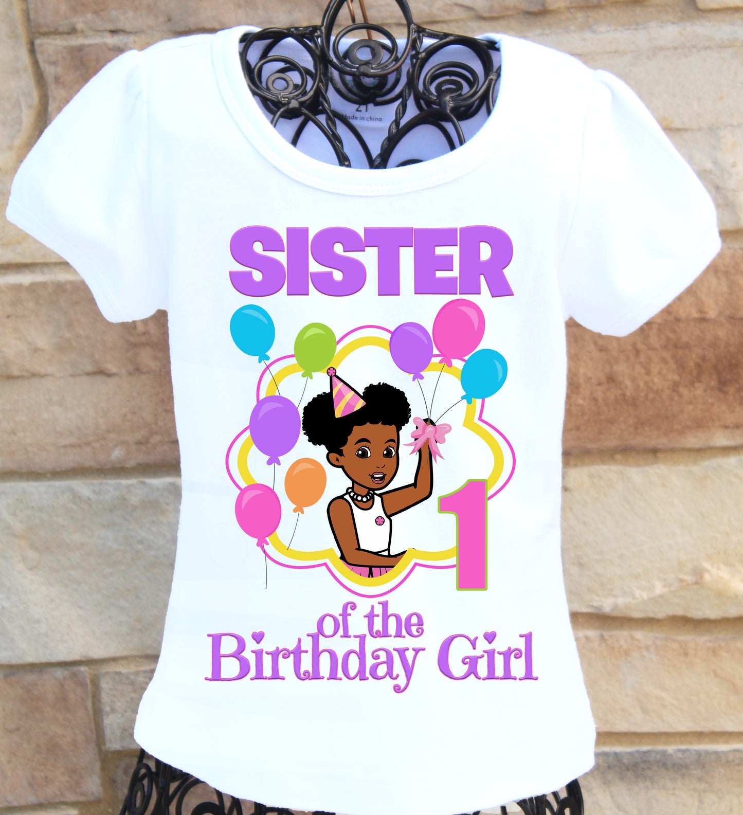 Gracies corner sister of the birthday girl shirt
