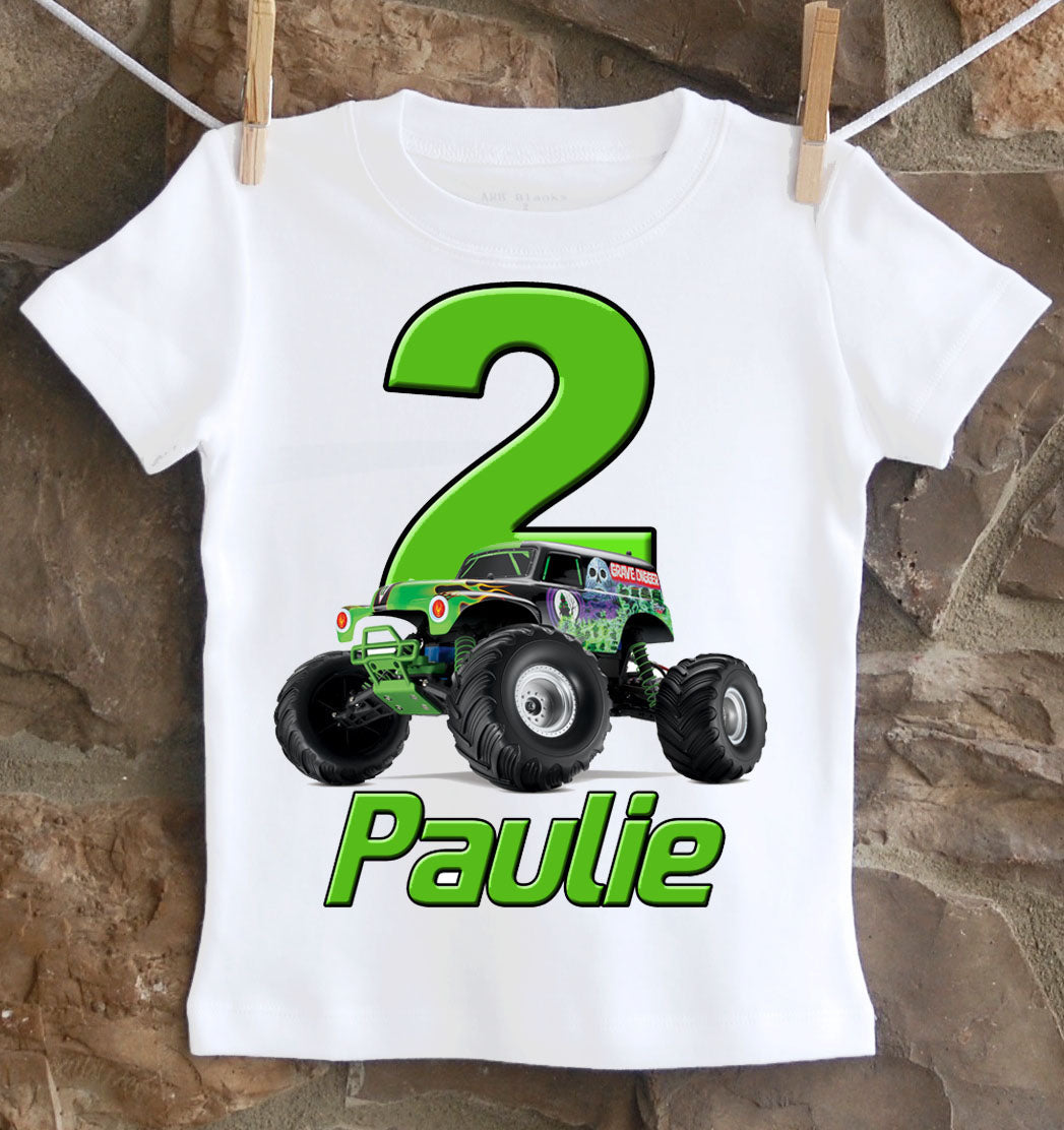 Monster Truck Grave Digger Birthday Shirt
