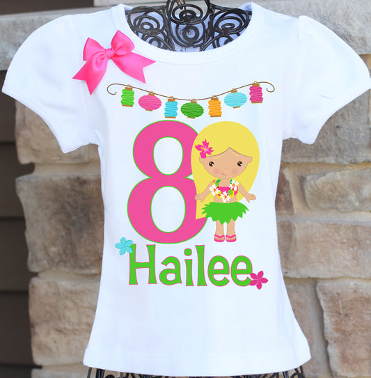 Hawaiian Luau birthday shirt