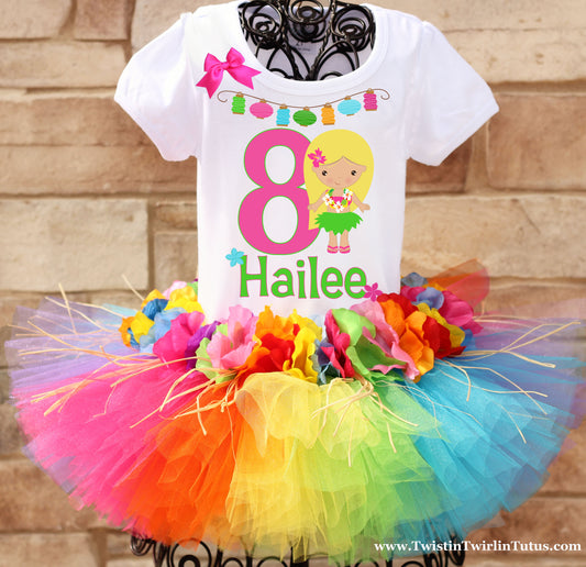 Hawaiian luau birthday tutu outfit