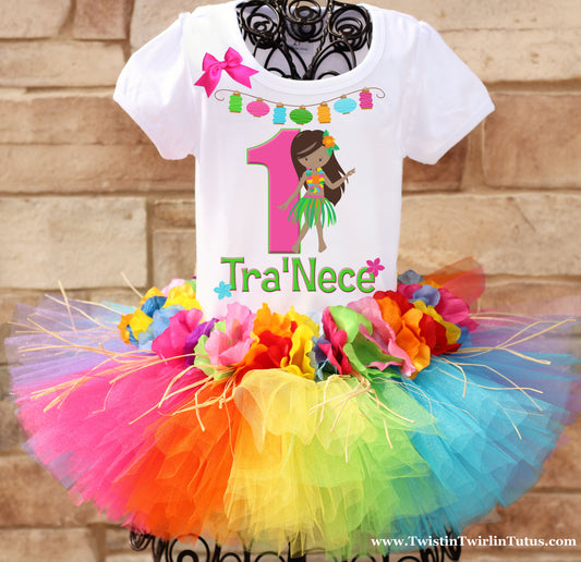 Hawaiian luau birthday tutu outfit