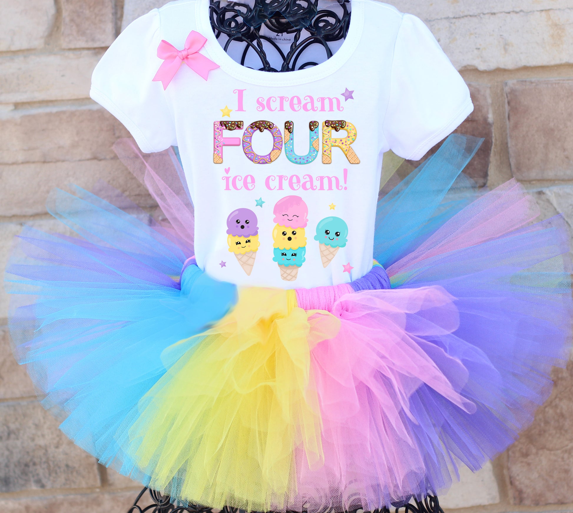 Ice Cream birthday tutu outfit