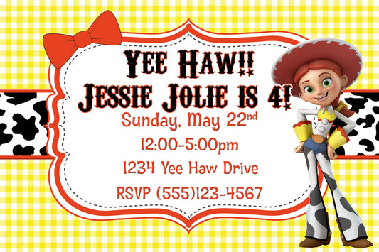 Toy Story Jessie birthday invitation