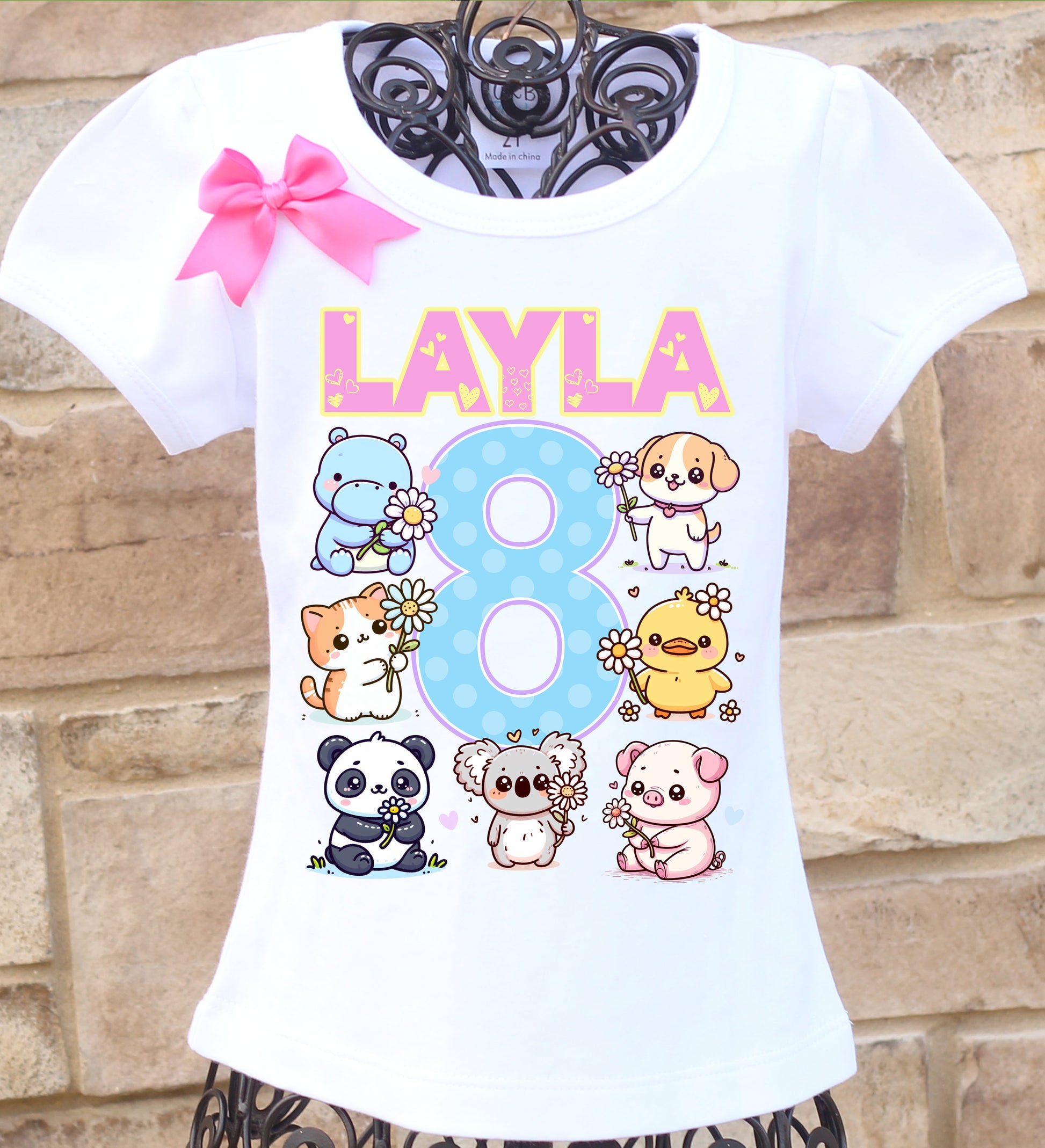 Kawaii animals birthday shirt